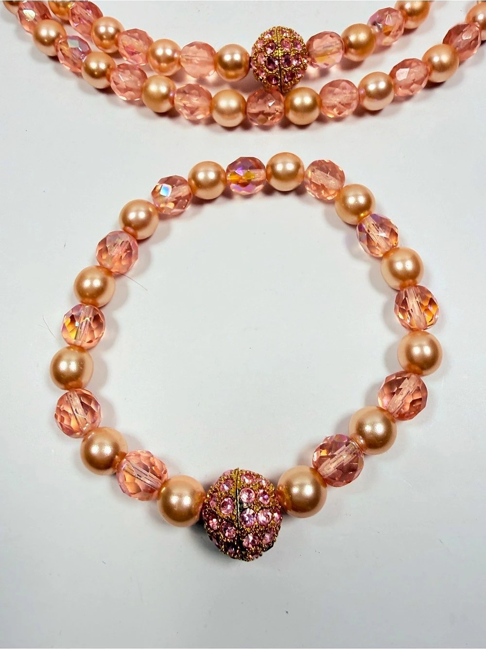 Joan Rivers Classics Collection Beaded Necklace in Pink & Brown
